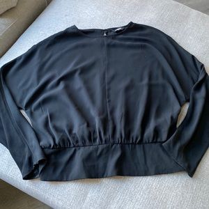Express NWT black long sleeve blouse L